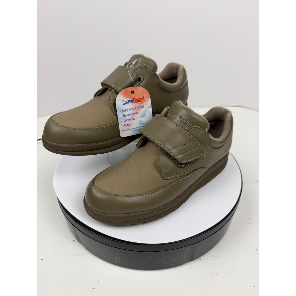 P.W. Minor Women's Tan Hook and Loop Strap Orthopedic‎ Comfort Shoes Size 5 M